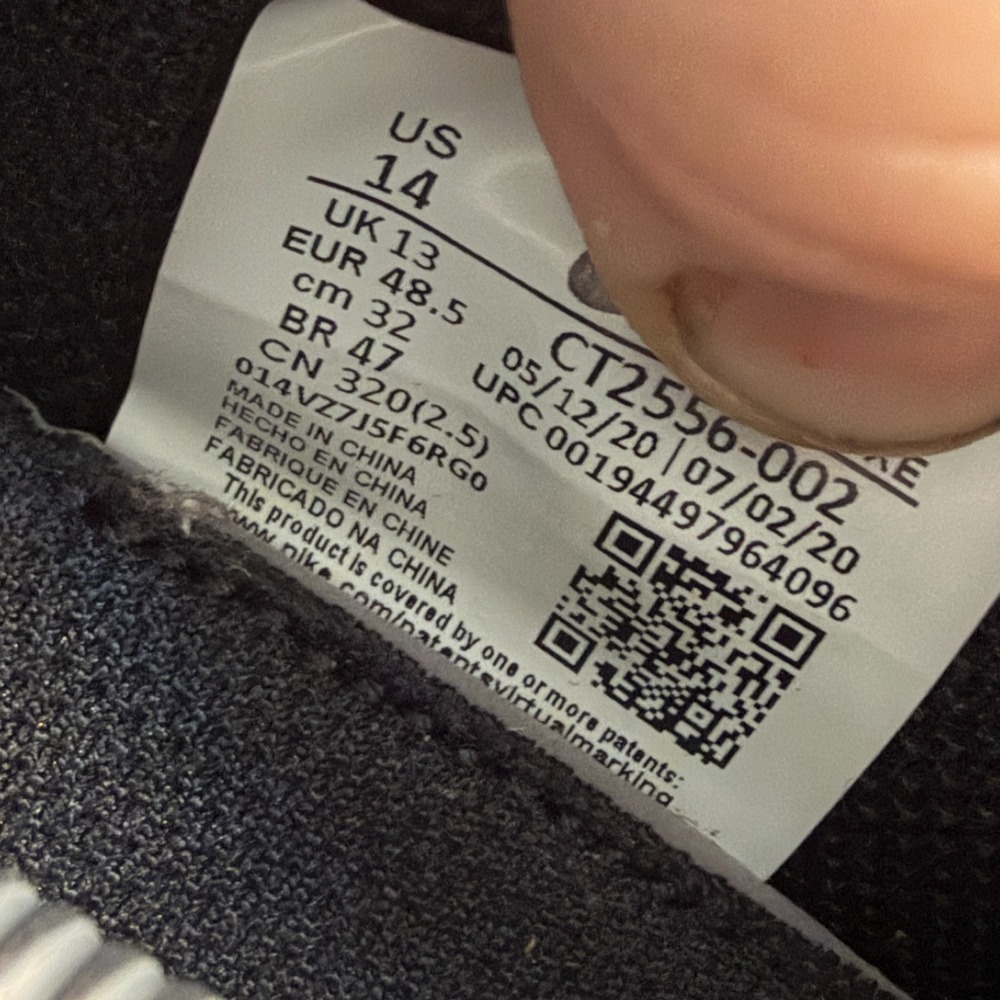 Size 14 Nike DBreak-Type Black White Mens Lace Up Running Sneakers CT2556-002 - Picture 9 of 10